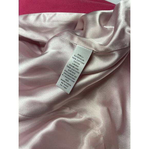 VTG Y2K Banana Republic Pink Trench Coat Womens S Coquette Preppy Chic - Picture 13 of 15